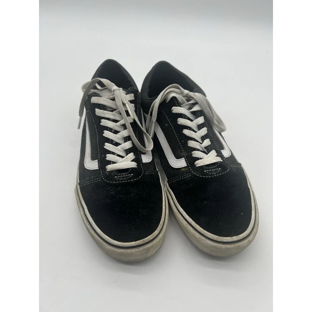 Vans Off The Wall‎ Mens Skate Sneakers Shoes Black White Stripe Size 11